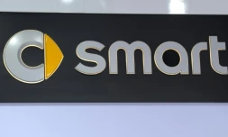 Logo de Smart, à Détroit, le 15 janvier 2013