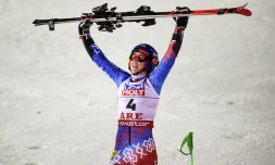 La Slovaque Petra Vlhova, championne du monde du slalom géant, le 14 février 2019 à Are en Suède 