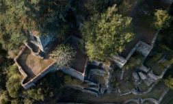 Vue aérienne du site Les Folies Siffait, le 19 octobre 2018 àau Cellier, en Loire-Atlantique