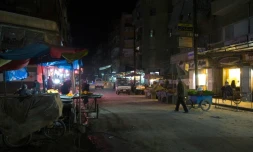 La ville d'Alep dans la nuit du 26 au 27 février 2016 en Syrie