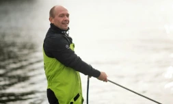 Le skipper français Kevin Escoffier à Lorient, le 6 octobre 2020