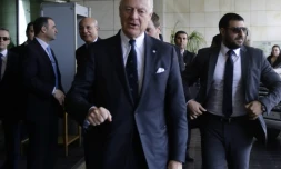 L'émissaire de l'ONU pour la Syrie Staffan de Mistura arrive à Damas le 20 novembre 2016