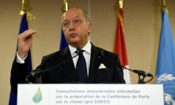 Le ministre français des Affaires étrangères Laurent Fabius à Paris le 10 novembre 2015