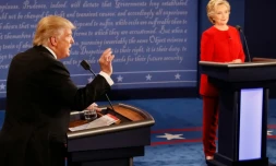Premier débat télévisé pour la présidentielle américaine entre la candidate démocrate Hillary Clinton et le candidat républicain Donald Trump, le 26 septembre 2016 à New York
