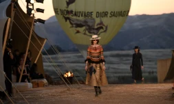 La collection Dio Sauvage présentée au parc naturel Upper Las Virgenes Canyon Open Space dans les montagnes Santa Monica, en Californie, aux Etats-Unis, le 11 mai 2017