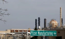 L'usine Pfizer Ă Kalamazoo, dans le Michigan, oĂč est fabriquĂ© le vaccin contre le Covid-19, le 11 dĂ©cembre 2020