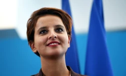 La ministre de l'Education nationale française Najat Vallaud-Belkacem à Avignon, le 28 septembre 2015