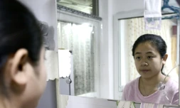 Li Xue chez elle à Pékin, le 31 octobre 2015