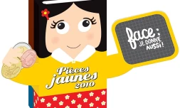 &quot;Face&quot; est la nouvelle ambassadrice de l'opération pièces jaunes 2010, illustration de la nouvelle tirelire