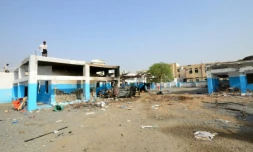 Un hÎpital géré par MSF à Abs, dans la province de Hajja, dans le nord du Yémen, bombardé par la coalition menée par l'Arabie saoudite, le 16 août 2016