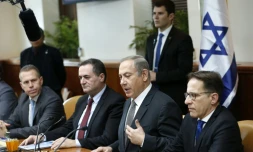 Le Premier ministre israélien Benjamin lors de la réunion de son cabinet le 15 janvier 2017 à Jérusalem