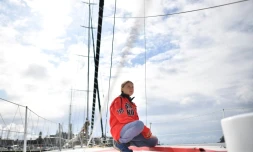 Greta Thunberg sur le voilier Malizia II à Plymouth, en Angleterre, le 13 août 2019