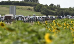 Circulation dense sur l'A7 le 6 août 2016 entre Vienne et Valence