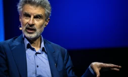 Le Canadien Yoshua Bengio, considéré comme l'un des pÚres de l'IA, le 17 septembre 2026 à Montréal, au Canada