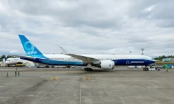 Un Boeing 777X à Everett, le 26 juin 2024, dans l'État de Washington
