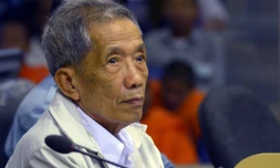 Kaing Guek Eav, alias "Douch", lors de son procès à Phnom Penh, le 3 février 2012