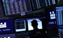 Un opérateur à la Bourse de New York, le 9 avril 2025.
