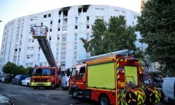 Des pompiers Ă Nice, dans les Alpes-Maritimes, le 18 juillet 2024