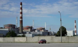Vue de la centrale nucléaire de Zaporijjia à Energodar, dans la région de Zaporijjia, le 11 septembre 2022
