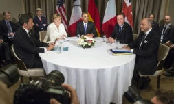 Des chefs d'Etat et de gouvernement, le 16 novembre 2015 à Antalya au sommet du G20