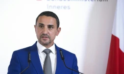 Le directeur des services de renseignement autrichiens (DSN), Omar Haijawi-Pirchner, le 8 août 2024, à Vienne en Autriche