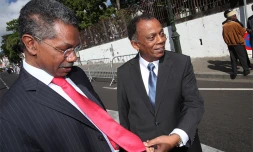 René- Paul Victoria député de Saint-Denis et Gilbert Annette maire de Saint-Denis