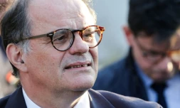 Emmanuel Moulin, alors secrétaire général de l'Elysée, le 24 avril 2026 à Athènes, en Grèce
