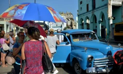 Un taxi dans une rue de La Havane, le 18 juillet 2018