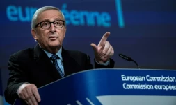 Le Luxembourgeois Jean-Claude Juncker lors de sa dernière conférence de presse au siège de la Commission européenne à Bruxelles, le 29 novembre 2019