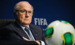 Joseph Blatter lors d'une conrérence de presse le le 21 mars 2016 à Zurich