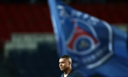 L'attaquant vedette du PSG Kylian Mbappé à l'issue d'un match contre Ajaccio, le 13 mai 2023 au Parc des Princes
