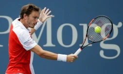 Nicolas Mahut face Ă Paul-Henri Mathieu Ă l'US Open, le 1er septembre 2016 Ă New York
