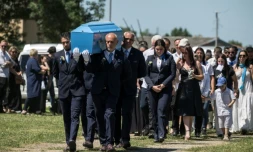 ObsÚques de Lyhanna, une fillette de 11 ans retrouvée morte, à Fleurance, dans le sud-ouest de la France, le 12 juin 2026
