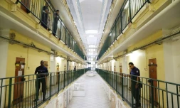Des gardiens de prison à la maison d'arrêt de Fresnes, près de Paris, le 20 septembre 2016 