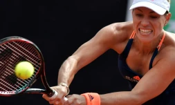 L'Allemande, N.1 mondiale, Angelique Kerber, lors du tournoi de Rome, le 17 mai 2017