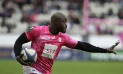 L'ailier du Stade Français Djibril Camara face à Trévise en Coupe d'Europe, le 19 décembre 2015 à Jean Bouin