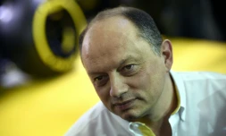 Le manager de Renaul Sport F1 Frédéric Vasseur au technocentre, le 3 février 2016 à Guyancourt (Yvelines)