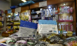 De la marijuana vendue dans une pharmacie à Montevideo, en Uruguay, le 19 juillet 2017