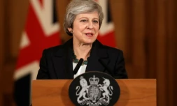 La Première ministre britannique Theresa May donne une conférence de presse à Londres, le 15 novembre 2018