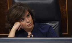 La vice première ministre espagnole Soraya Saenz de Santamaria le 13 juin 2017 à Madrid