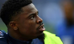 Le défenseur du PSG Serge Aurier lors de la finale de la Coupe de la Ligue face à Lille au Stade de France, le 23 avril 2016 