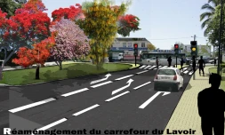Projet d'aménagement de l'intersection du Boulevard de la Providence et de la rue Mazagran (Photo : Ville de Saint-Denis)