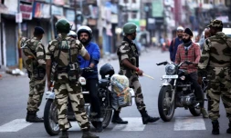 Les forces de sécurité indiennes déployées à Jammu, le 5 août 2019