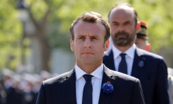 Le président français Emmanuel Macron à Paris, le 8 mai 2018
