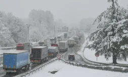 Embouteillage sur l'A43 ente Lyon et Chambéry, le 1er décembre 2017