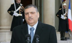 Riad Hijab, le coordinateur du Haut comité des négociations (HCN) à la sortie de l'Elysée le 11 janvier 2016 à Paris