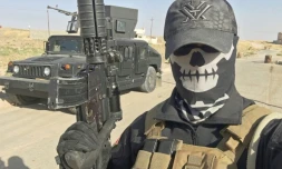 Selfie transmis le 18 août 2016 par "Mike", alias Peshmerganor, un ancien soldat norvégien qui combat avec les forces kurdes contre les jihadistes de l'EI au nord de Mossoul, en Irak