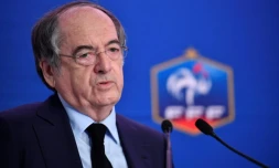 le président sortant de la Fédération française de football (FFF), Noël Le Graët, en conférence  de presse, le 24 février 2017 à Paris