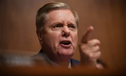 Le sénateur américain Lindsey Graham lors de l'audition du candidat à la Cour suprême Brett Kavabaugh au Sénat américain le 27 septembre 2018
