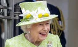 La reine Elizabeth II, 94 ans, le 31 mars 2021 dans le Surrey, en Angleterre
